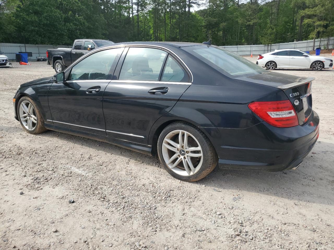 2012 Mercedes-benz C 300 4matic Black vin: WDDGF8BB3CR193602