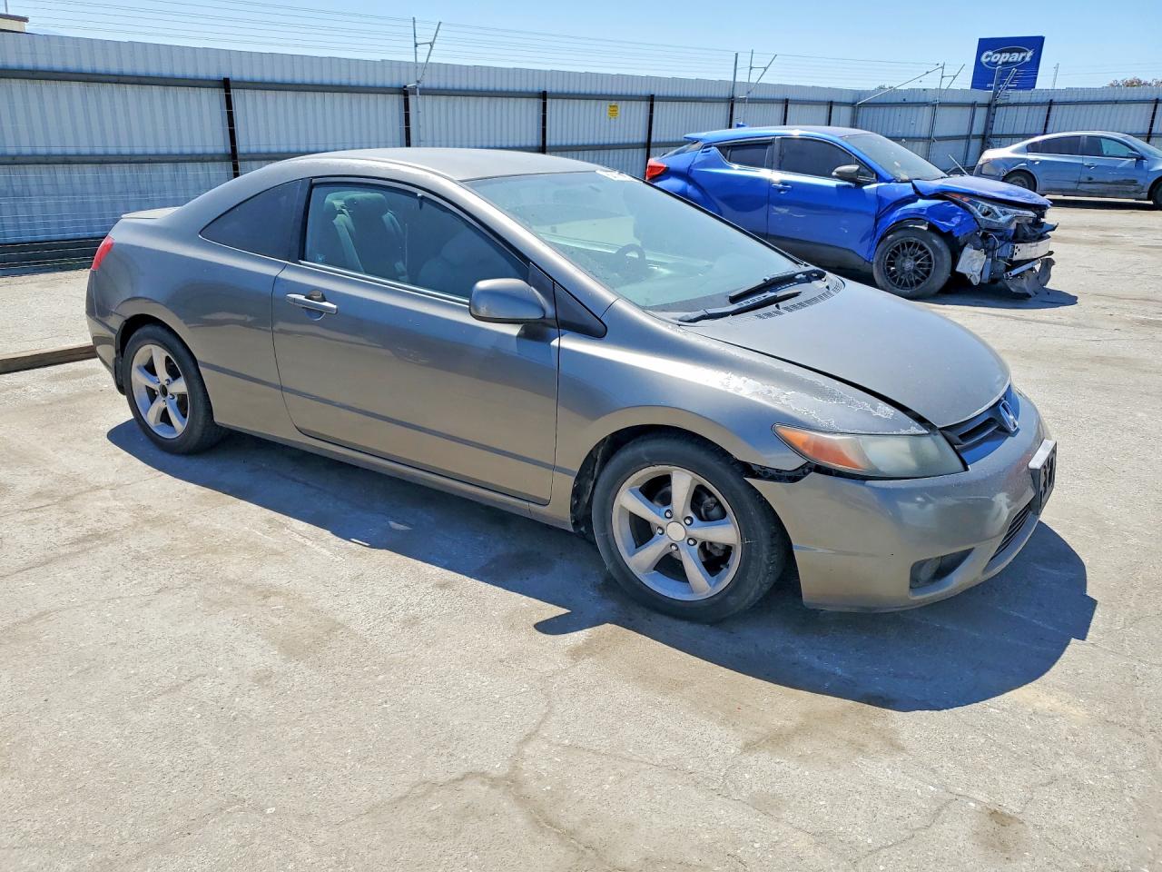 2007 Honda Civic Lx Gray vin: 2HGFG12637H537532