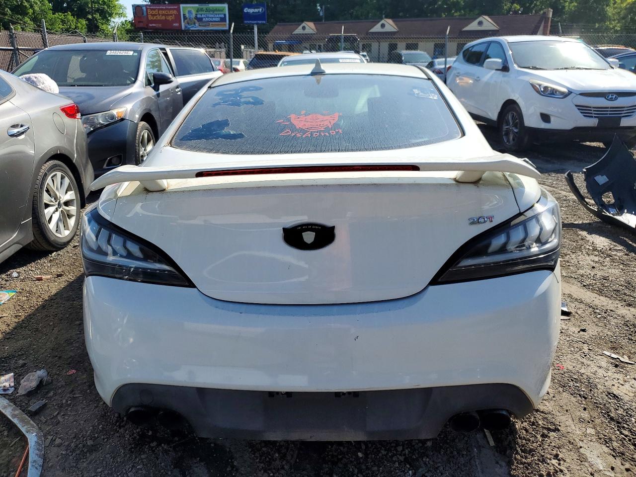 2010 Hyundai Genesis Coupe 2.0t White vin: KMHHT6KD6AU013452