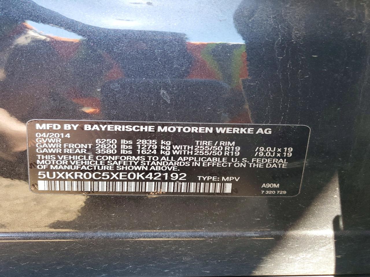 2014 Bmw X5 Xdrive35i Черный vin: 5UXKR0C5XE0K42192