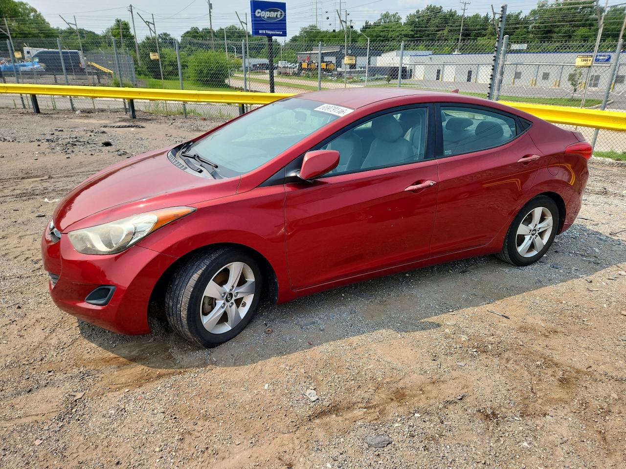 2013 Hyundai Elantra Gls Красный vin: 5NPDH4AEXDH434740