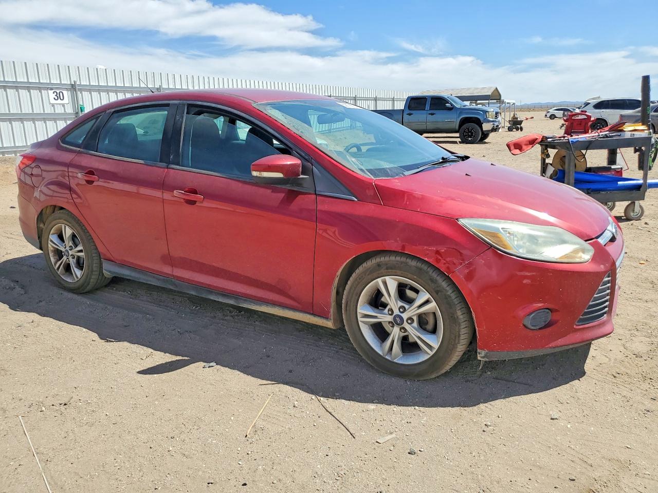2014 Ford Focus Se Red vin: 1FADP3F21EL262290