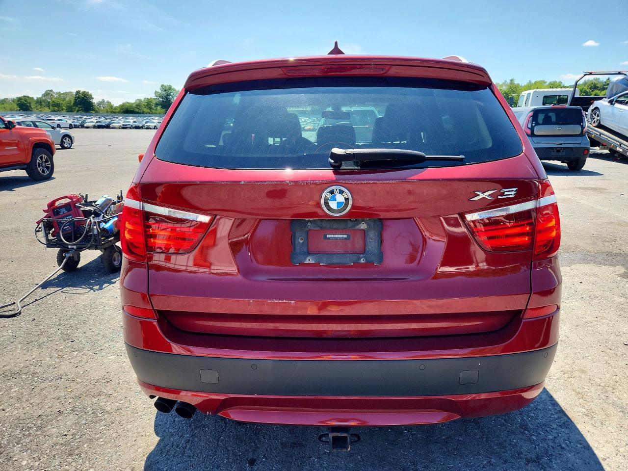 2011 Bmw X3 Xdrive28i Maroon vin: 5UXWX5C57BL704741