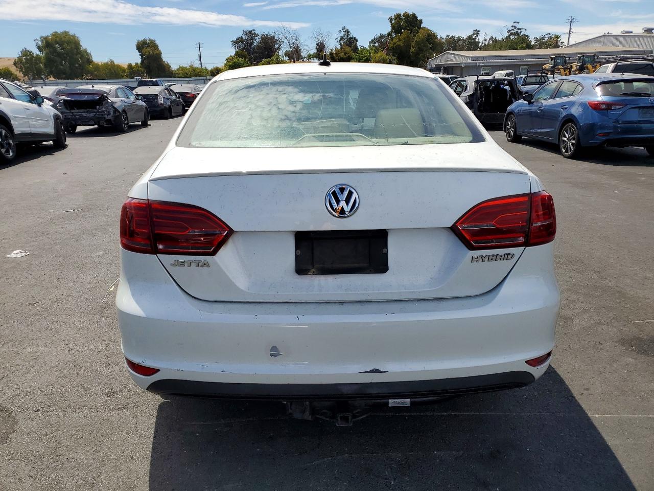 2013 Volkswagen Jetta Hybrid White vin: 3VW637AJ3DM251211