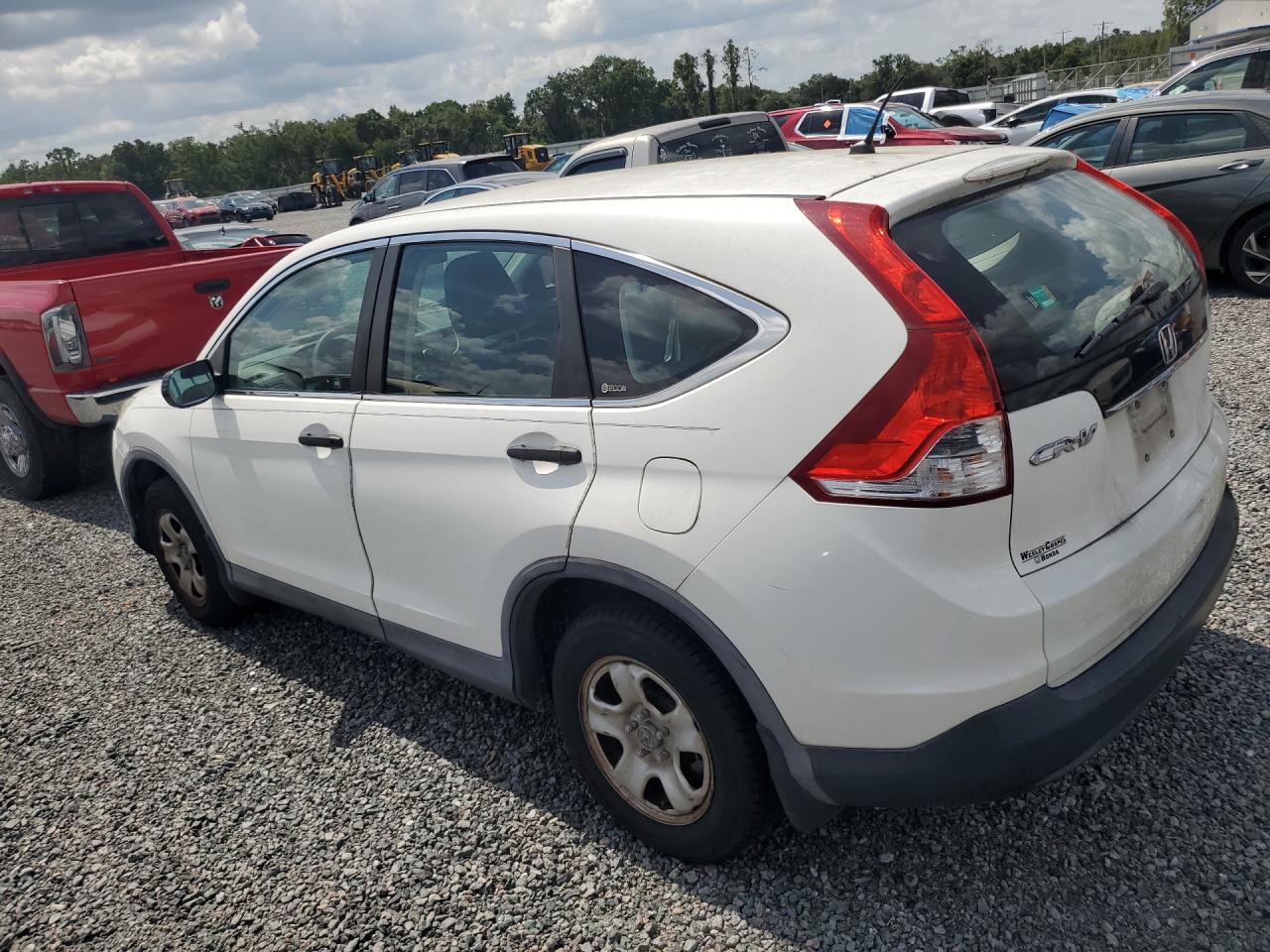 2012 Honda Cr-v Lx White vin: 5J6RM3H39CL020188