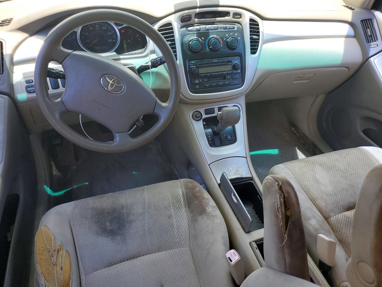 2007 Toyota Highlander Base Tan vin: JTEGD21A570166901