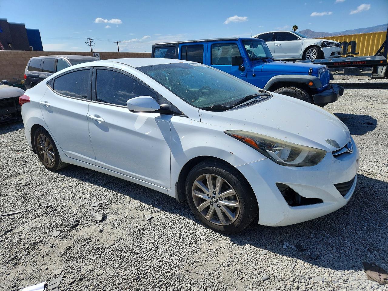 2015 Hyundai Elantra Se White vin: 5NPDH4AE7FH600750