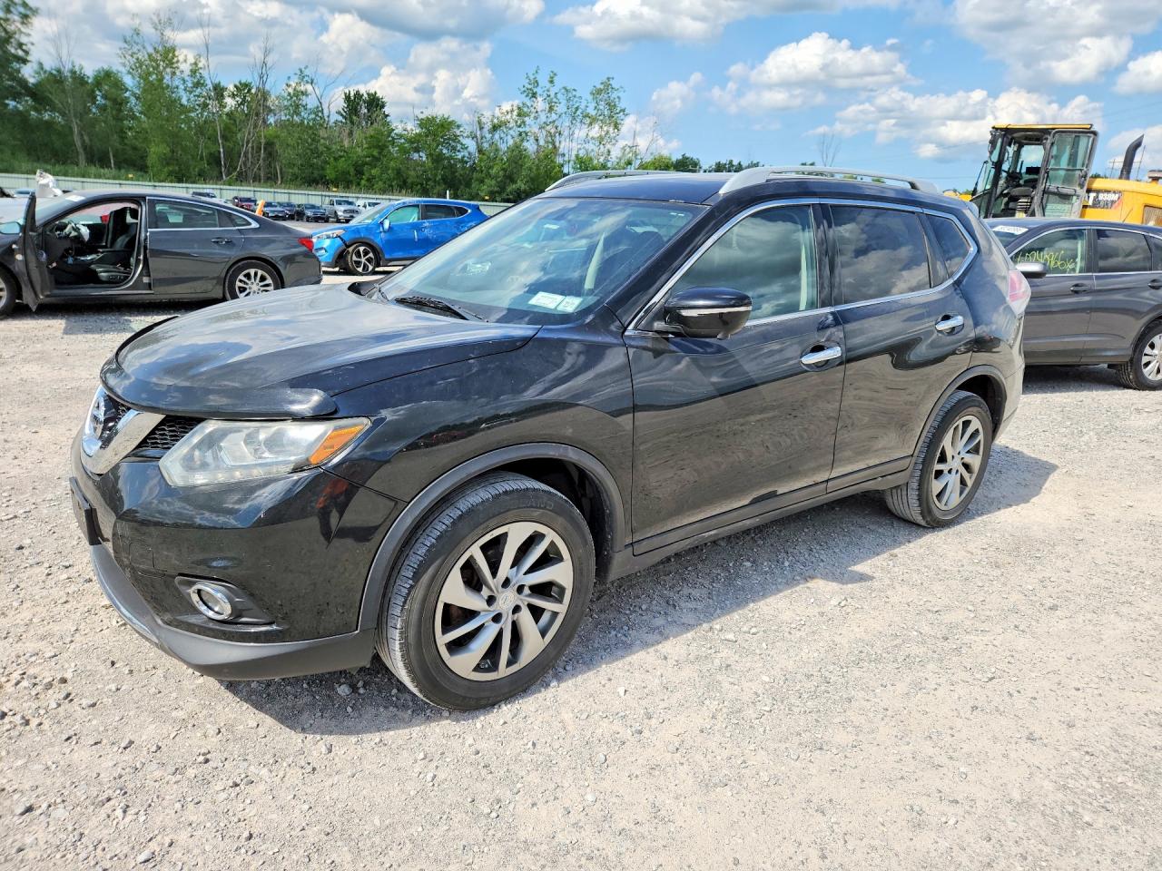 2014 Nissan Rogue Sl Black vin: 5N1AT2MV3EC811497