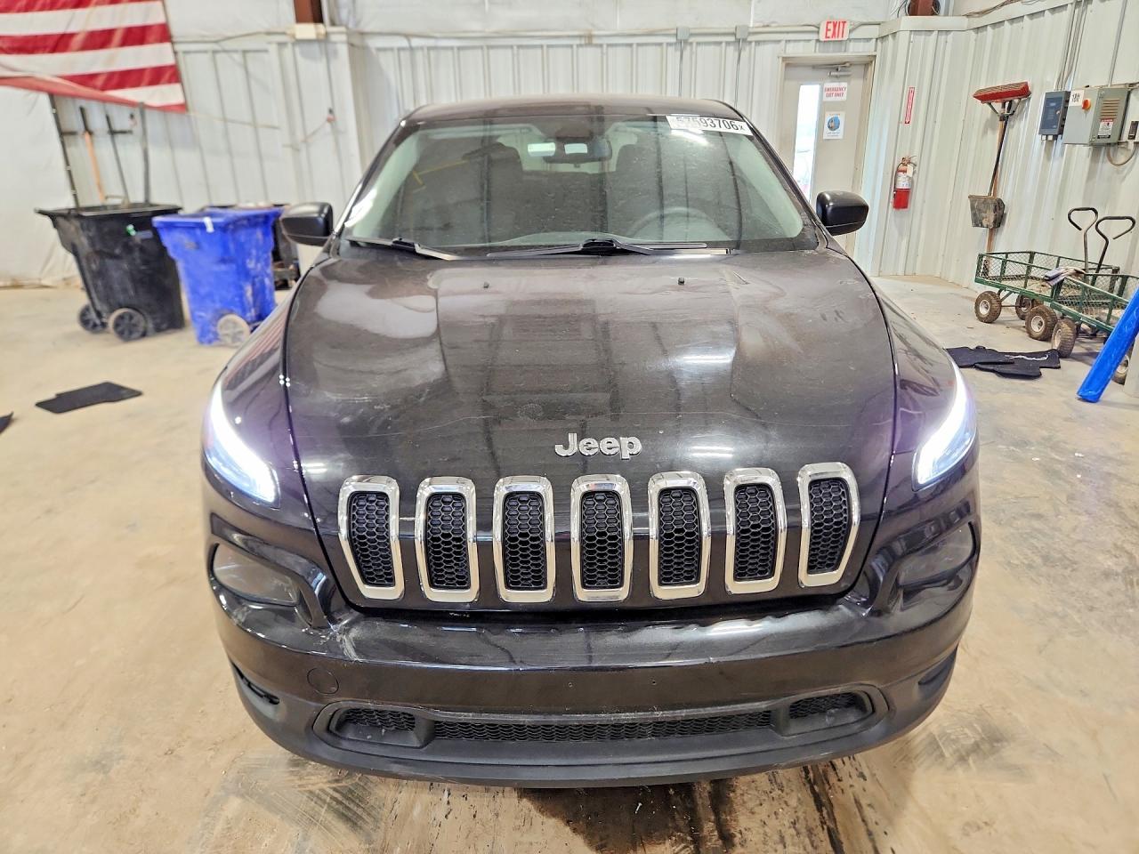 2014 Jeep Cherokee Sport Black vin: 1C4PJMAB9EW125179