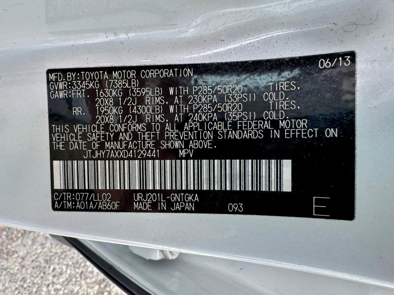 2013 Lexus Lx 570 Белый vin: JTJHY7AXXD4129441