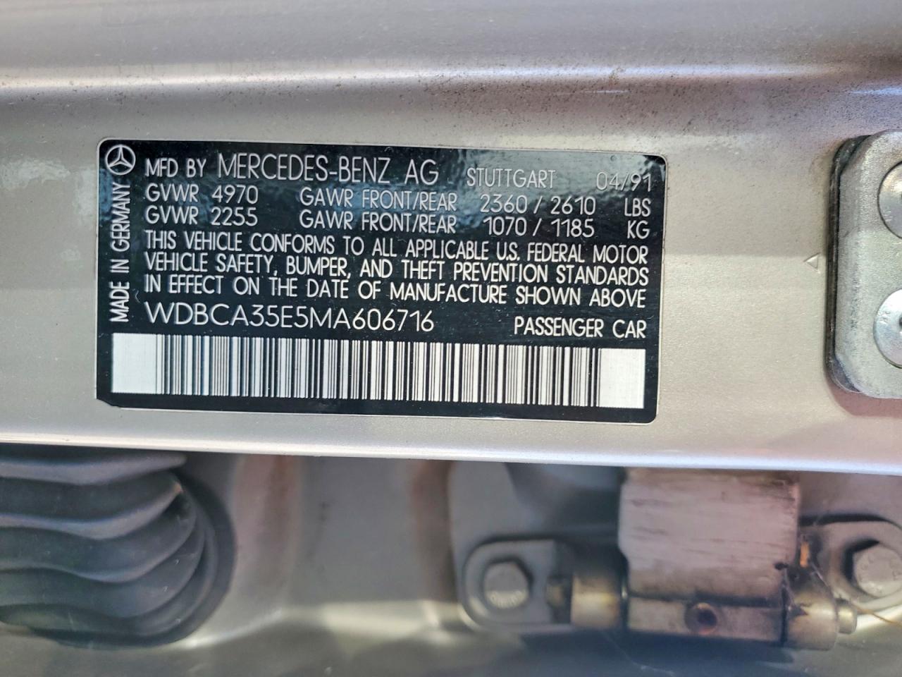 1991 Mercedes-benz 420 Sel Кремовый vin: WDBCA35E5MA606716