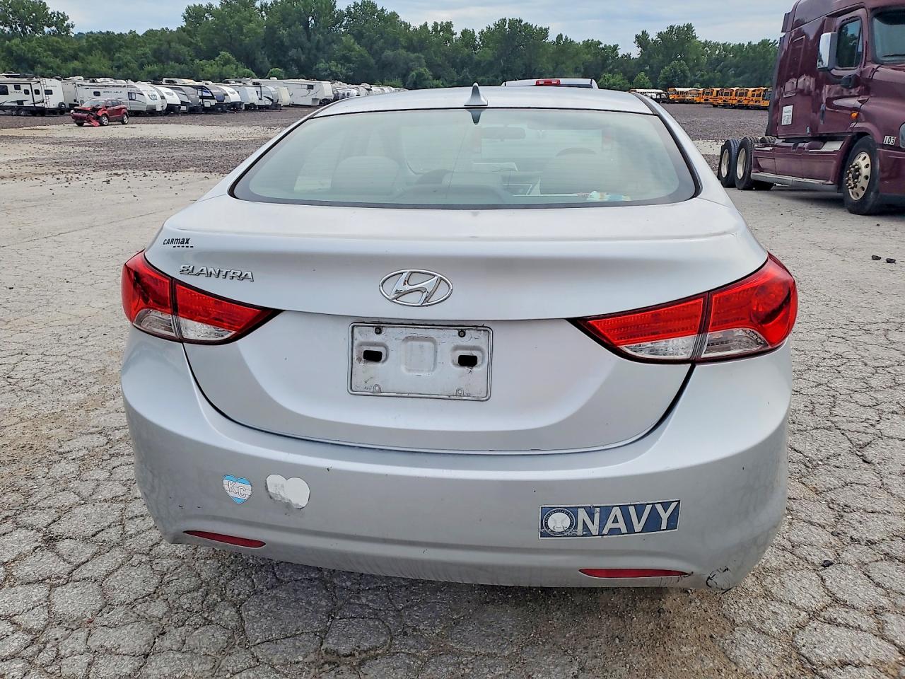 2013 Hyundai Elantra Gls Silver vin: 5NPDH4AE3DH268285
