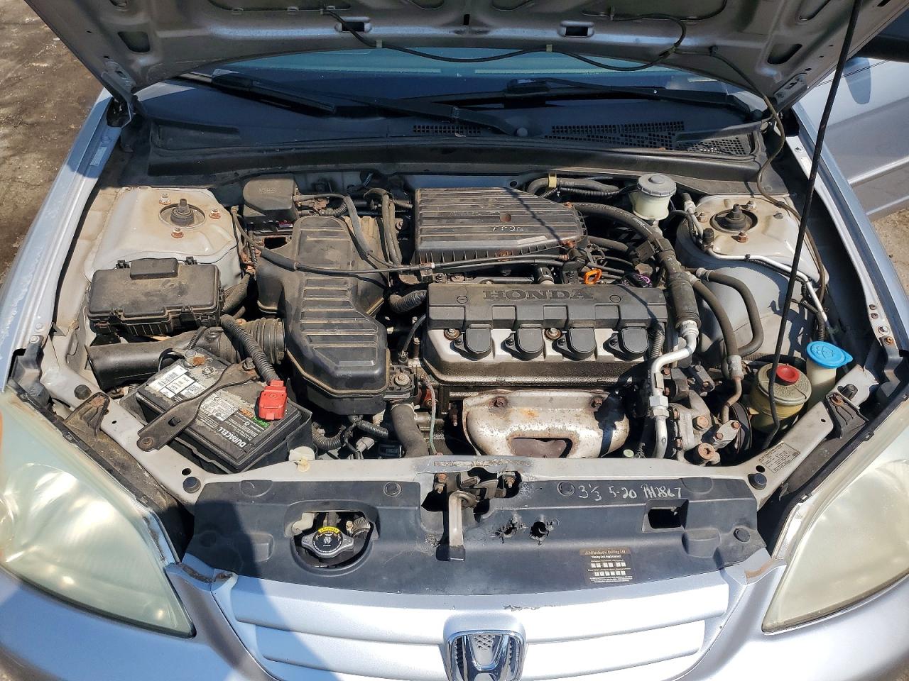 2002 Honda Civic Lx Серебряный vin: 2HGES16652H521717