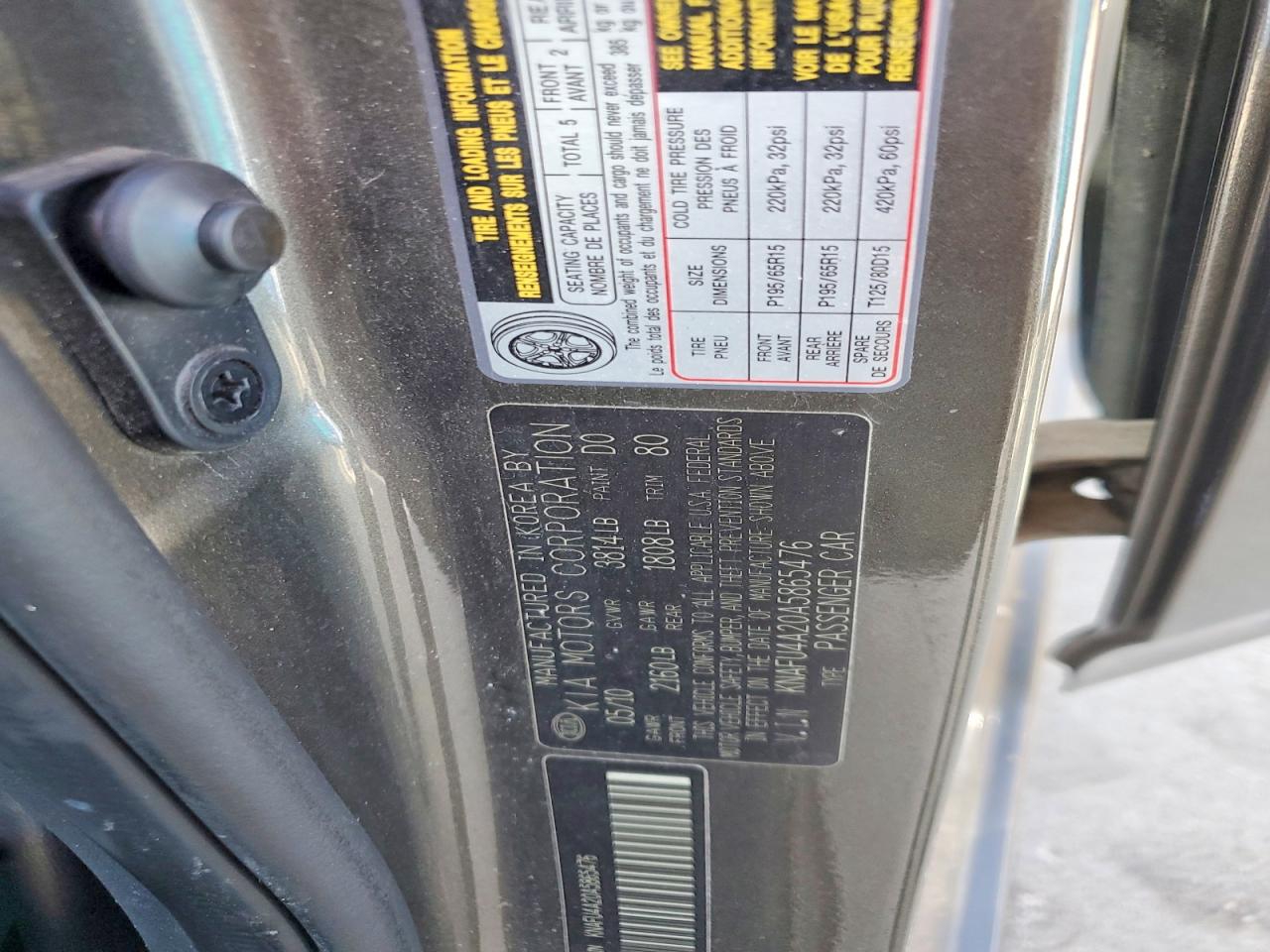 2010 Kia Forte Ex Charcoal vin: KNAFU4A20A5865476