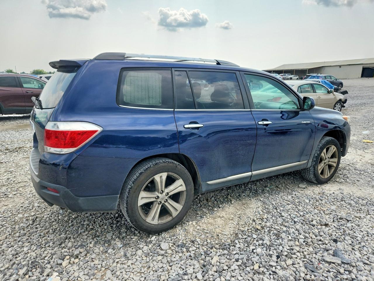 2013 Toyota Highlander Limited Blue vin: 5TDDK3EHXDS229171