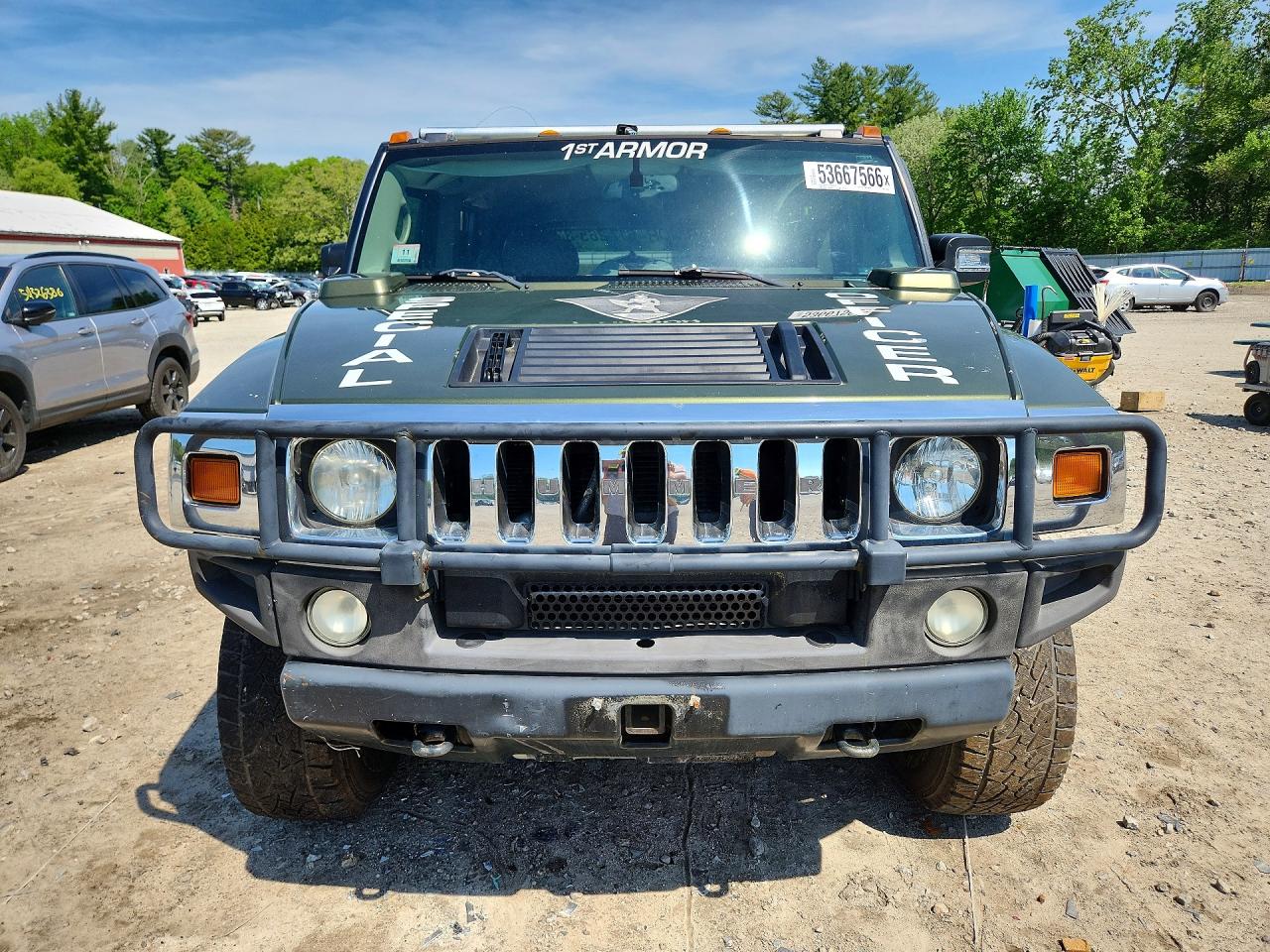 2003 Hummer H2 Green vin: 5GRGN23U83H145186