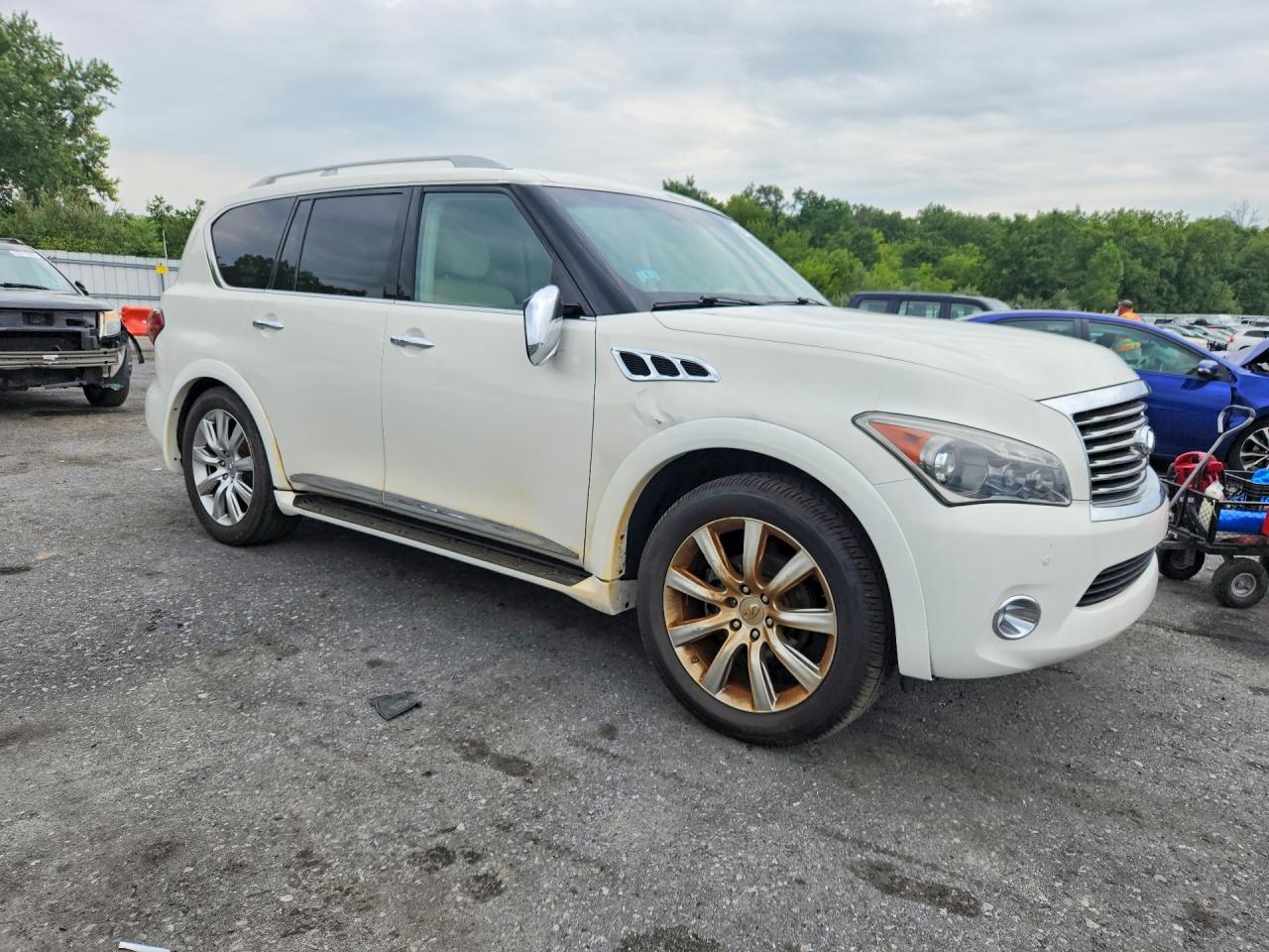 2012 Infiniti Qx56 Base White vin: JN8AZ2NCXC9316342