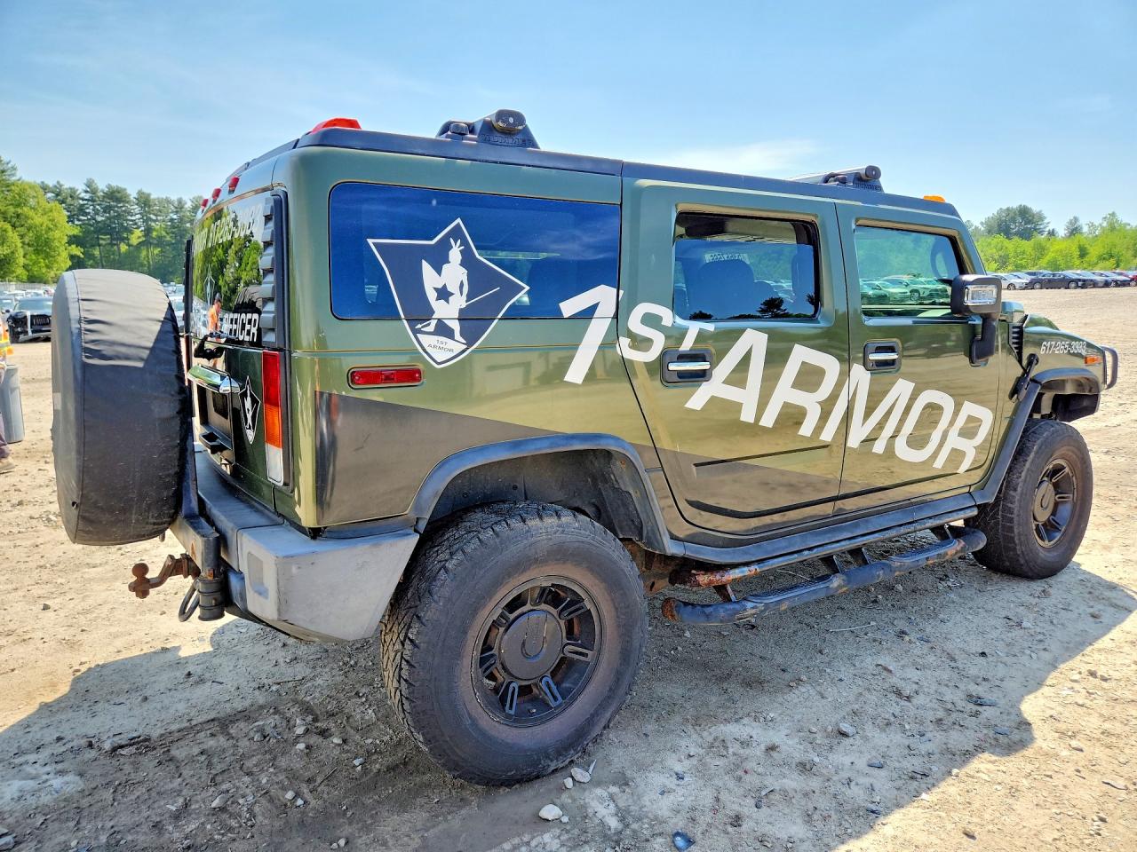 2003 Hummer H2 Green vin: 5GRGN23U83H145186