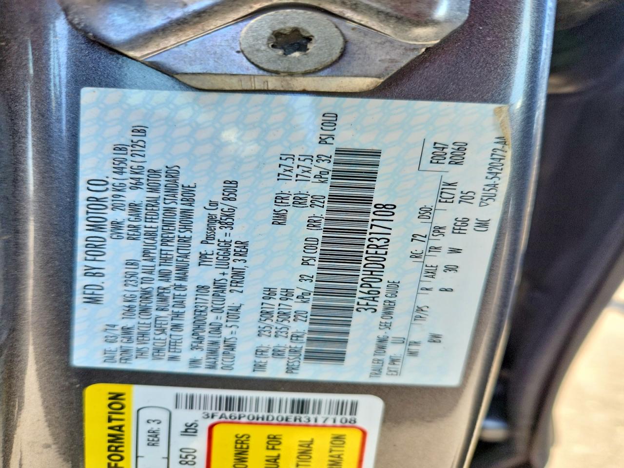2014 Ford Fusion Se Gray vin: 3FA6P0HD0ER317108