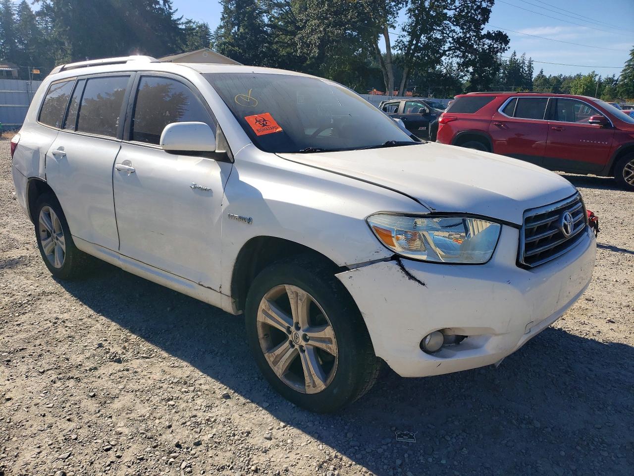 2010 Toyota Highlander Sport White vin: 5TDEK3EH5AS002485