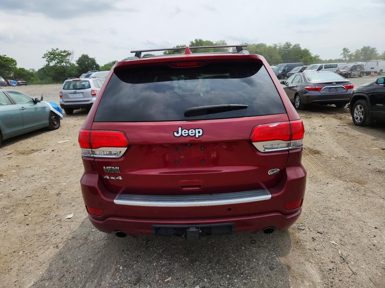 2015 Jeep Grand Cherokee Overland Red vin: 1C4RJFCT8FC625458