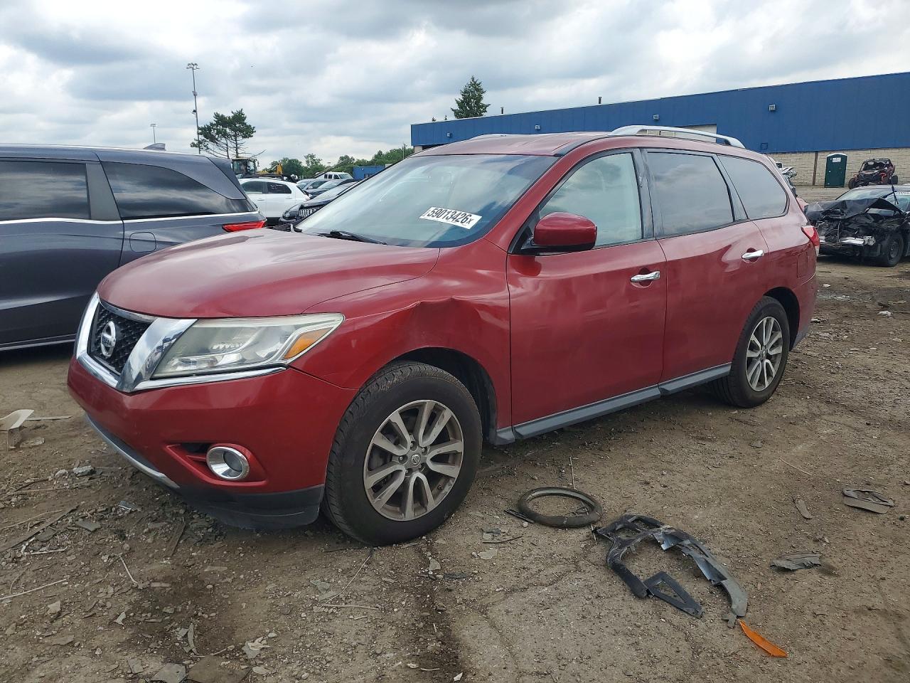2015 Nissan Pathfinder Sv Красный vin: 5N1AR2MN8FC656705