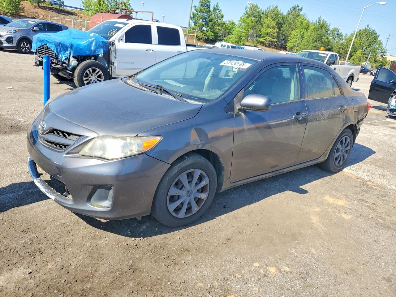 2012 Toyota Corolla L Gray vin: 5YFBU4EE3CP010640