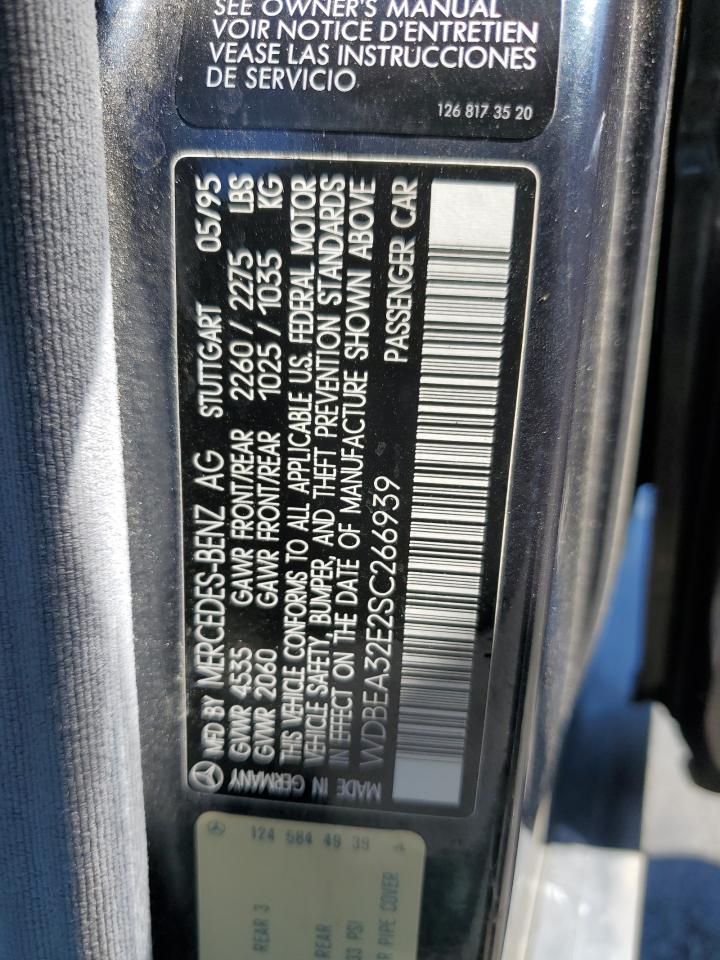 1995 Mercedes-benz E 320 Base Black vin: WDBEA32E2SC266939