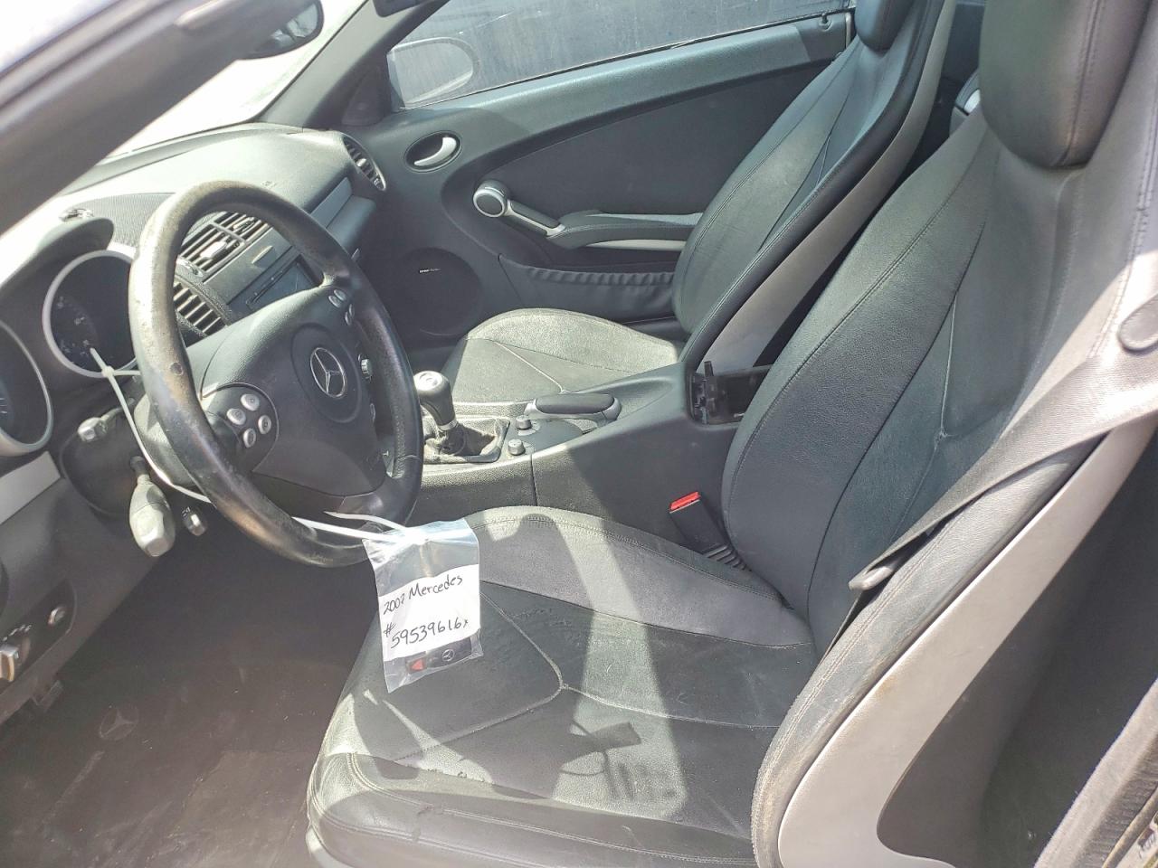 2007 Mercedes-benz Slk 280 Black vin: WDBWK54F87F145051