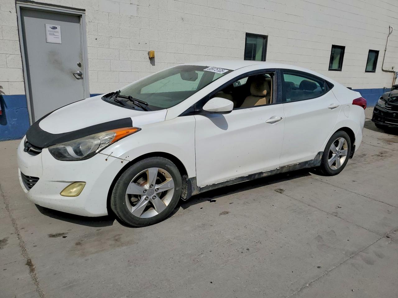 2013 Hyundai Elantra Gls White vin: 5NPDH4AE0DH307074