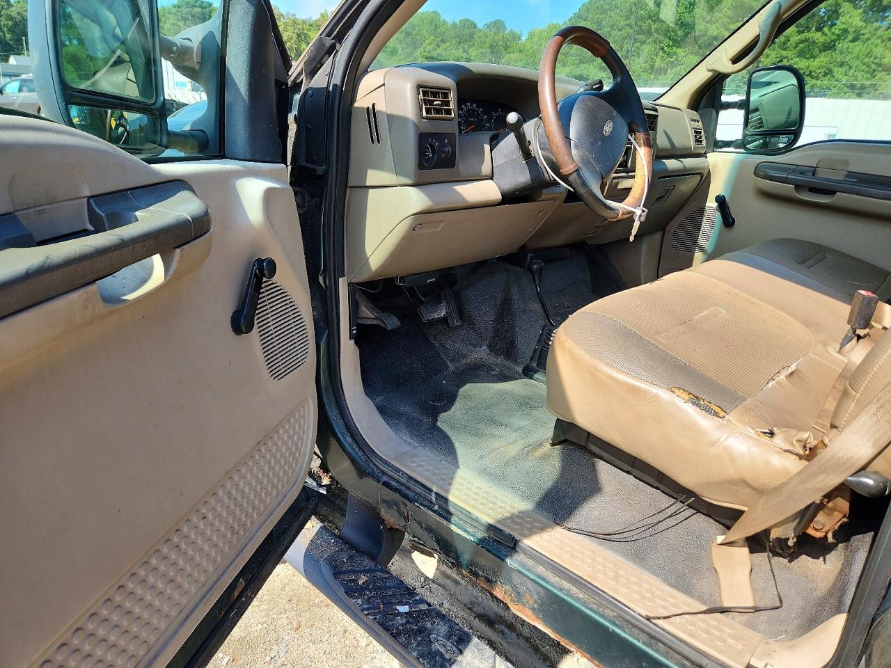 2001 Ford F250 Super Duty Green vin: 1FTNF21L81ED06103