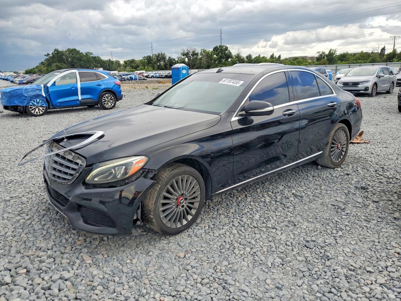 2015 Mercedes-benz C 300 4matic Black vin: 55SWF4KB7FU026103