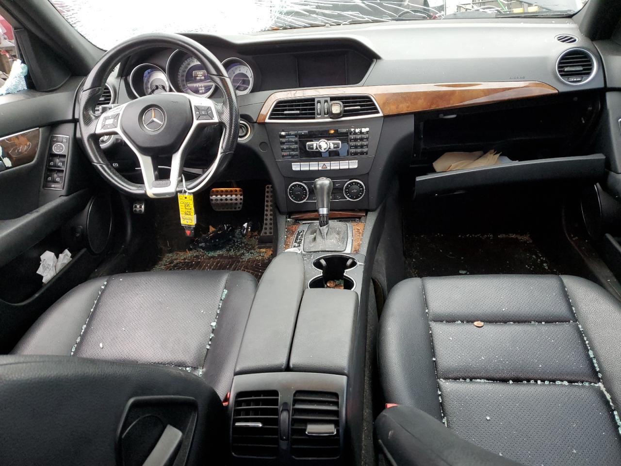 2013 Mercedes-benz C 300 4matic Black vin: WDDGF8AB9DR250808