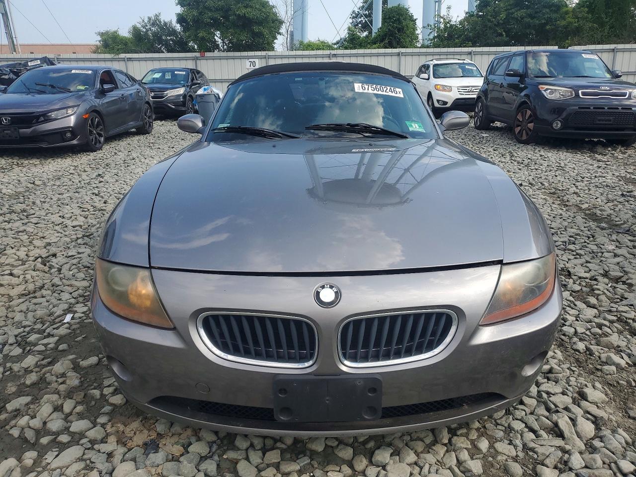 2003 Bmw Z4 2.5 Gray vin: 4USBT33403LR65602