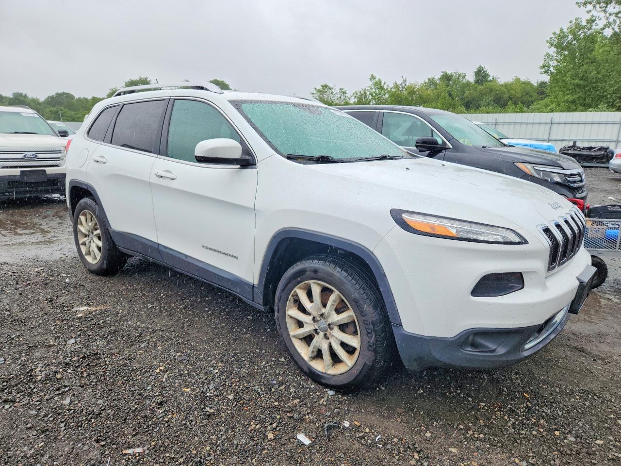 2015 Jeep Cherokee Limited White vin: 1C4PJMDS5FW647322