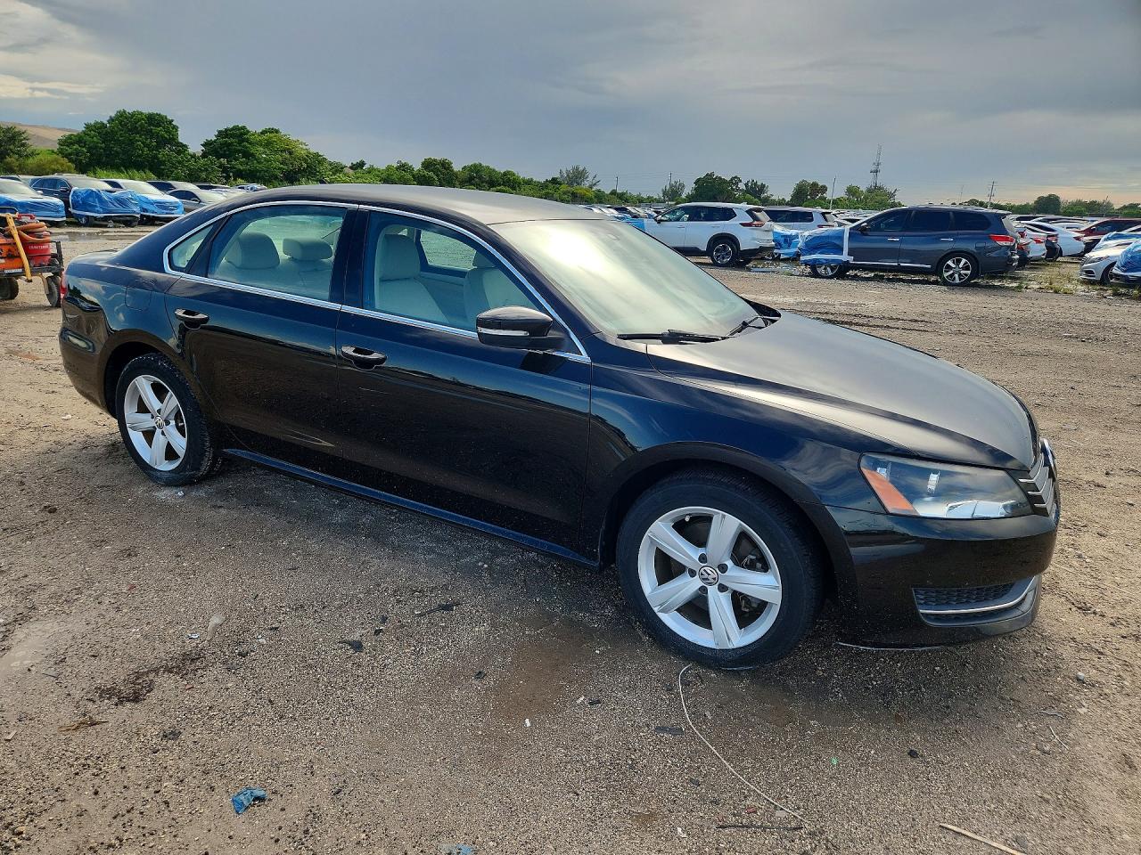 2013 Volkswagen Passat Se Black vin: 1VWBH7A33DC135736