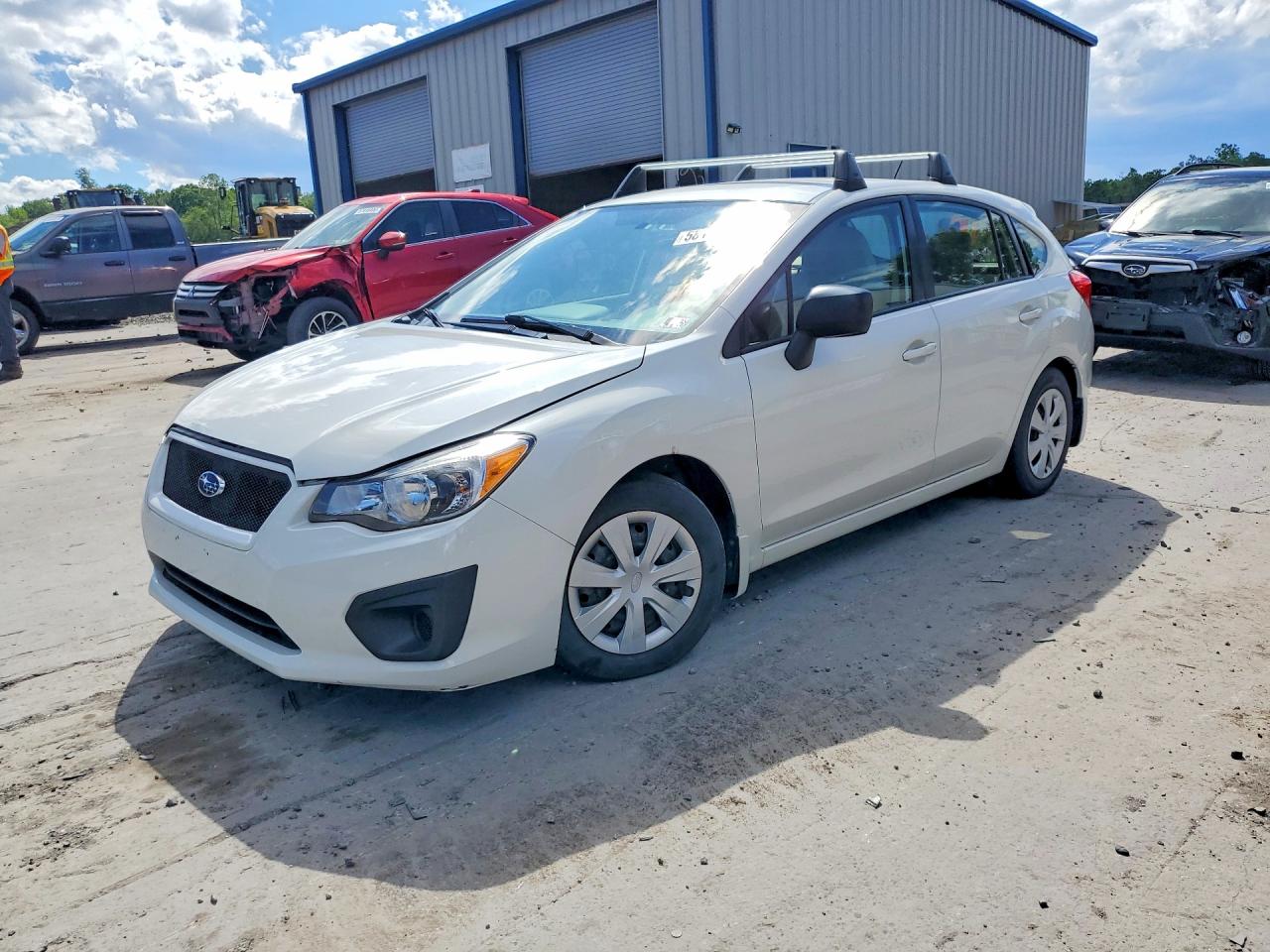 2013 Subaru Impreza White vin: JF1GPAA67DH814677
