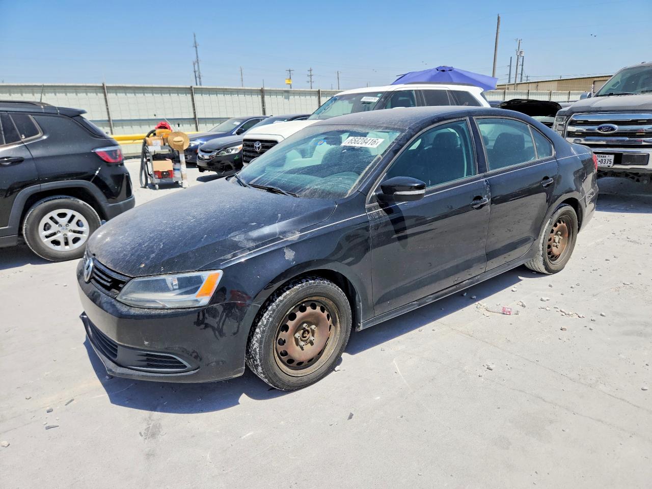 2014 Volkswagen Jetta Se Black vin: 3VWD17AJ4EM392707