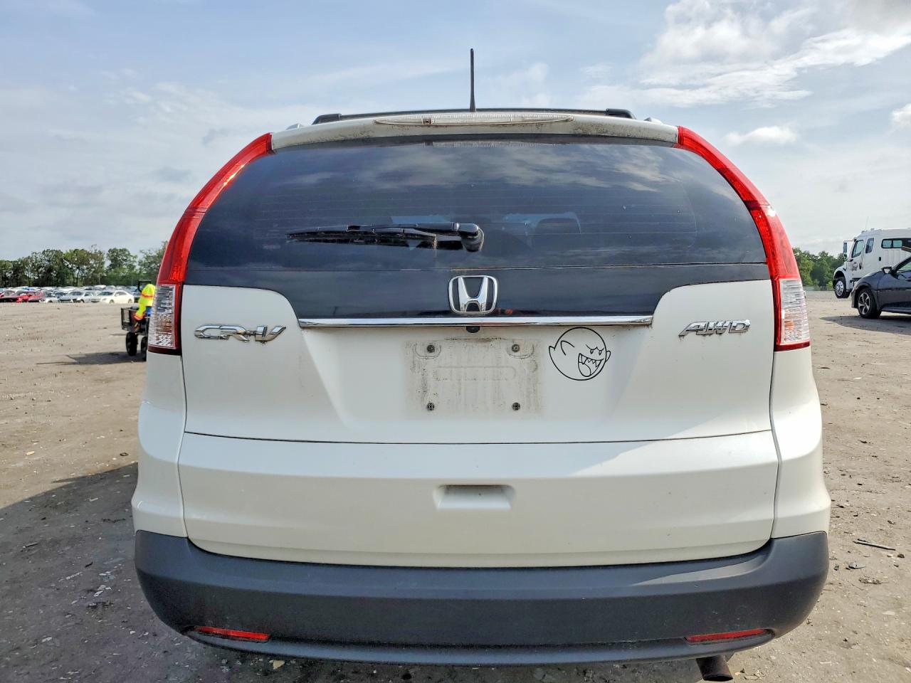 2013 Honda Cr-v Lx White vin: 5J6RM4H32DL046509
