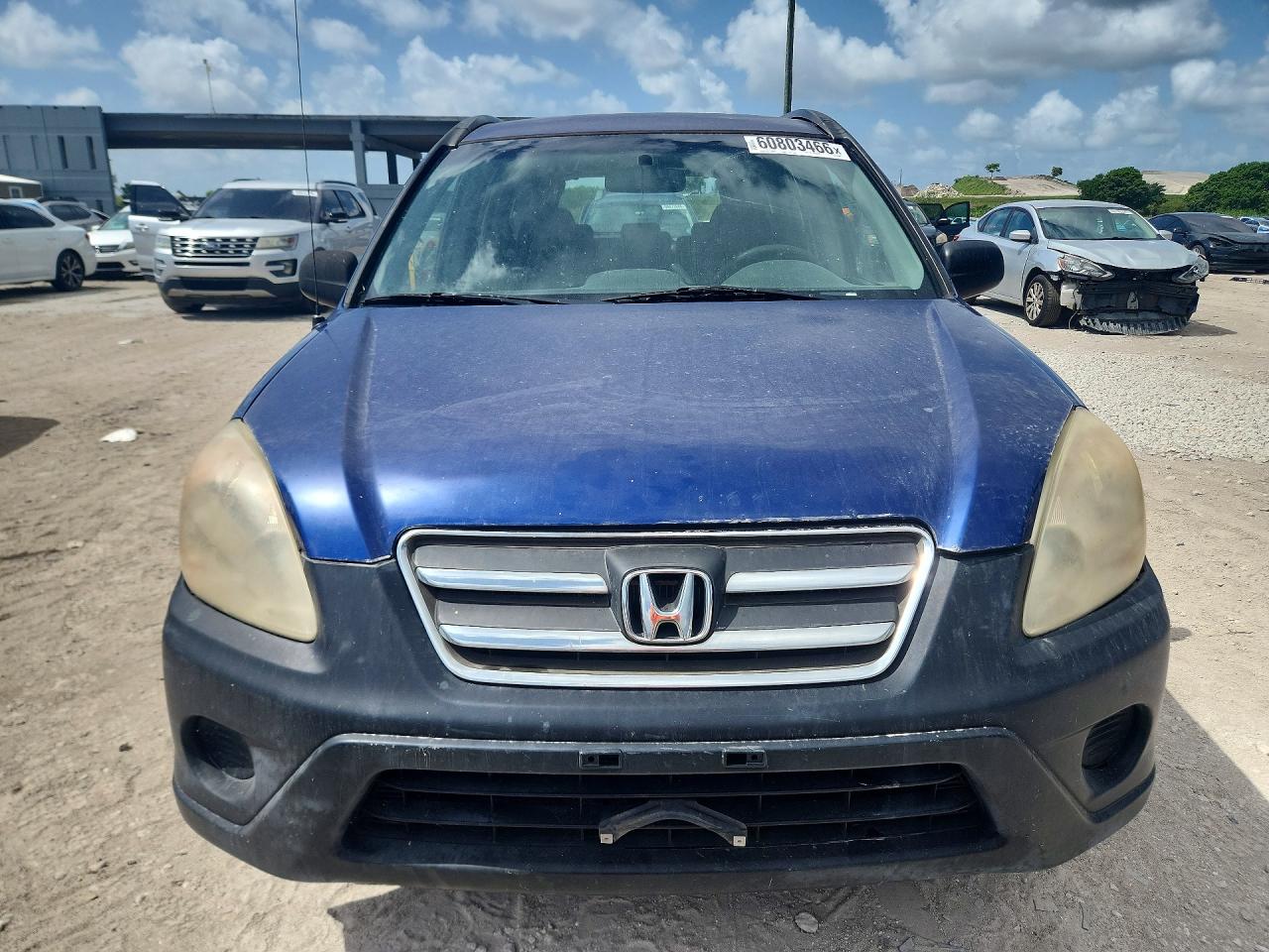 2006 Honda Cr-v Lx Blue vin: JHLRD78526C043205