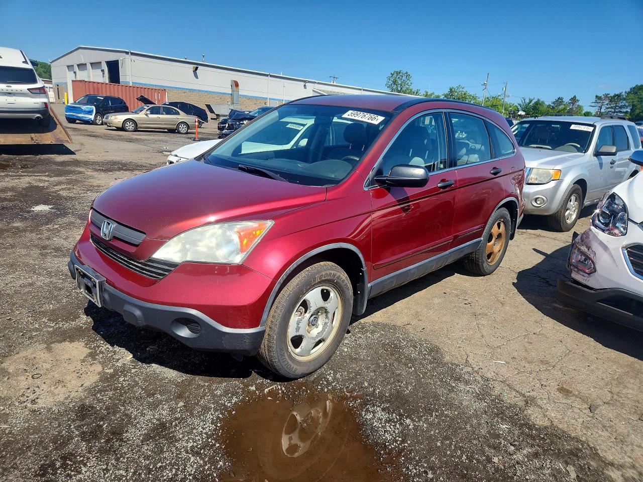 2009 Honda Cr-v Lx Maroon vin: JHLRE48379C012823