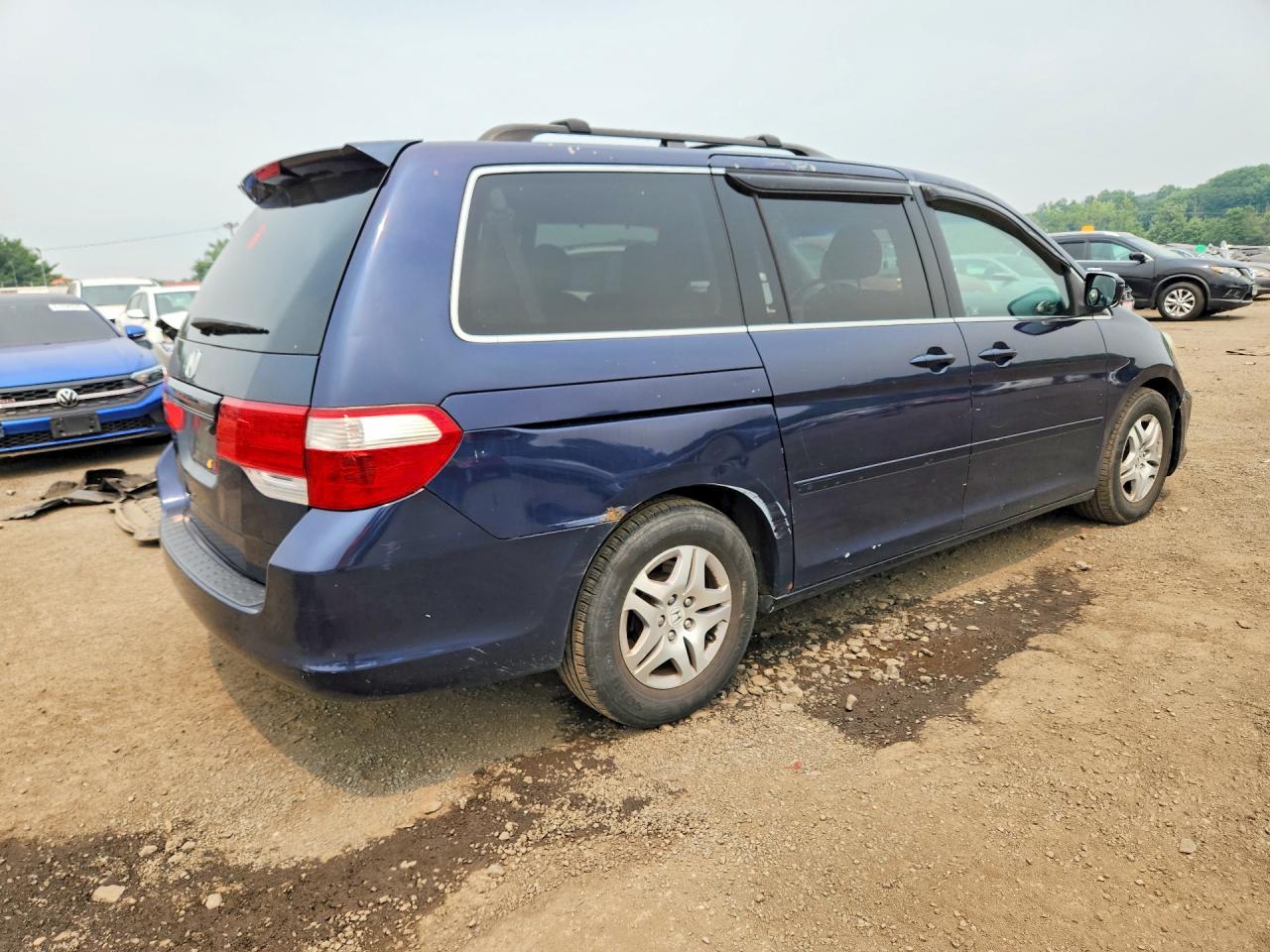 2007 Honda Odyssey Exl Blue vin: 5FNRL38767B057655