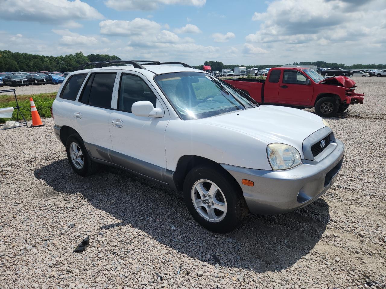 2004 Hyundai Santa Fe Gls White vin: KM8SC13D74U699528
