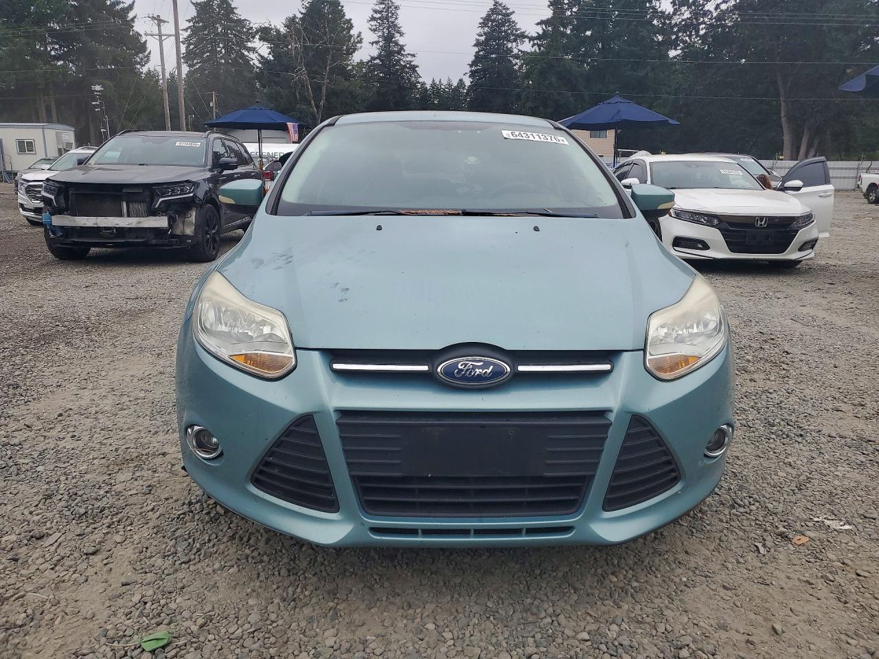 2012 Ford Focus Se Turquoise vin: 1FAHP3K24CL244533