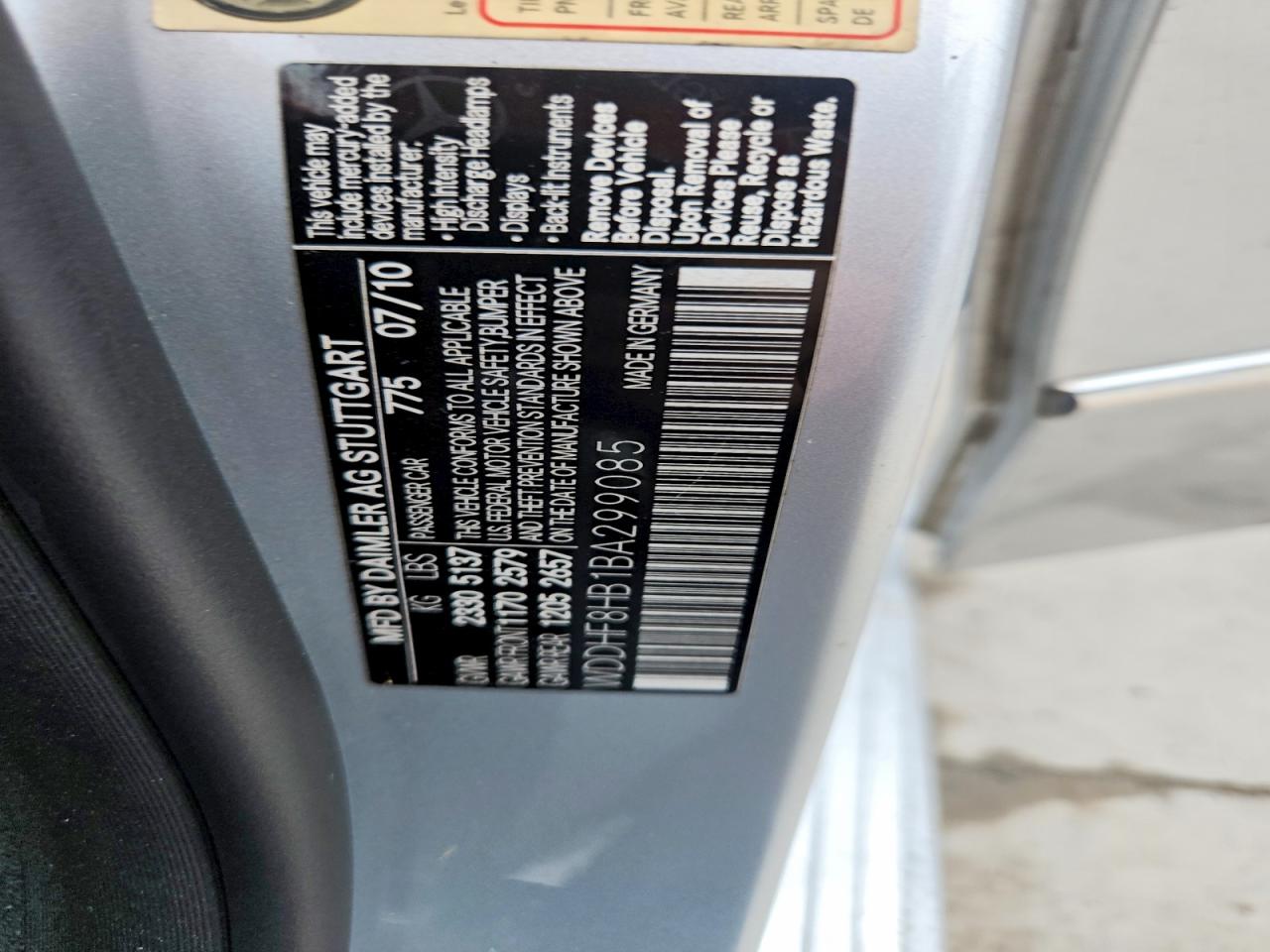 2011 Mercedes-benz E 350 4matic Серебряный vin: WDDHF8HB1BA299085