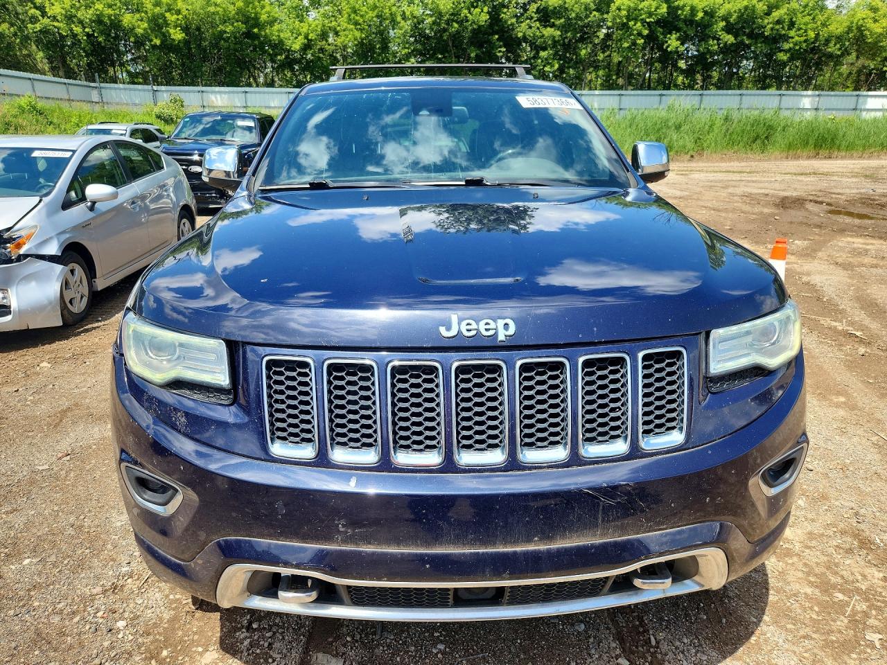 2014 Jeep Grand Cherokee Overland Blue vin: 1C4RJFCM9EC372304