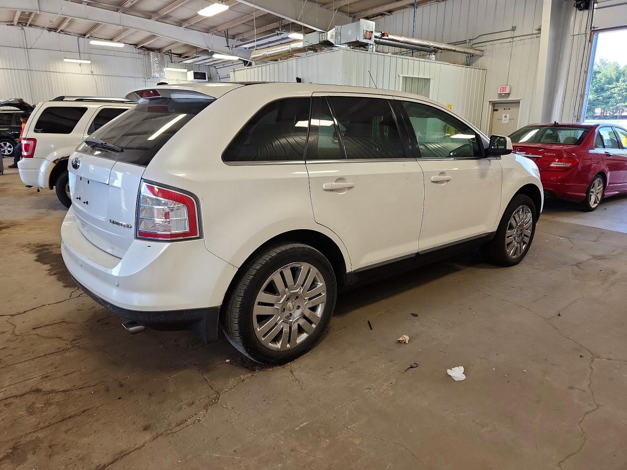 2009 Ford Edge Limited White vin: 2FMDK39C89BA92590