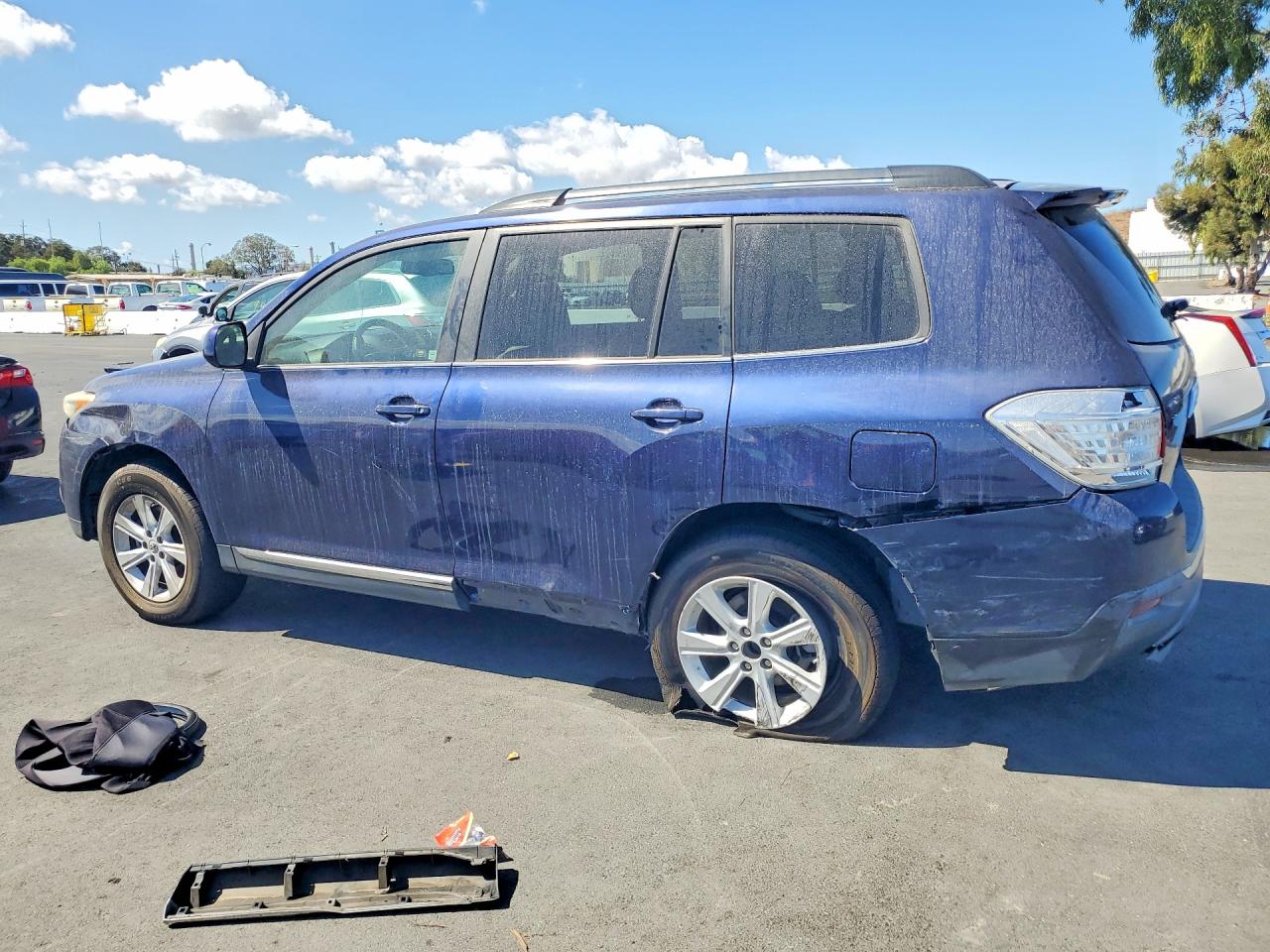 2013 Toyota Highlander Se Blue vin: 5TDZK3EH7DS100567