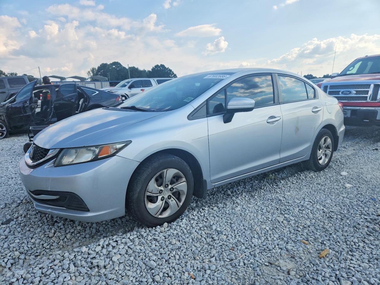 2014 Honda Civic Lx Silver vin: 2HGFB2F52EH503519