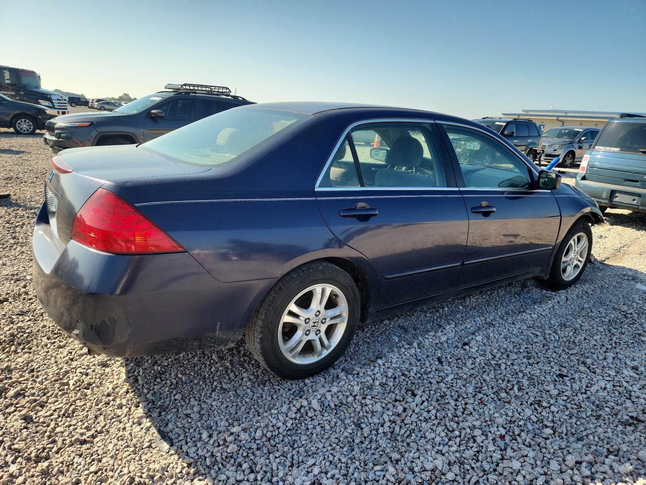 2007 Honda Accord Ex Blue vin: 1HGCM56757A017854